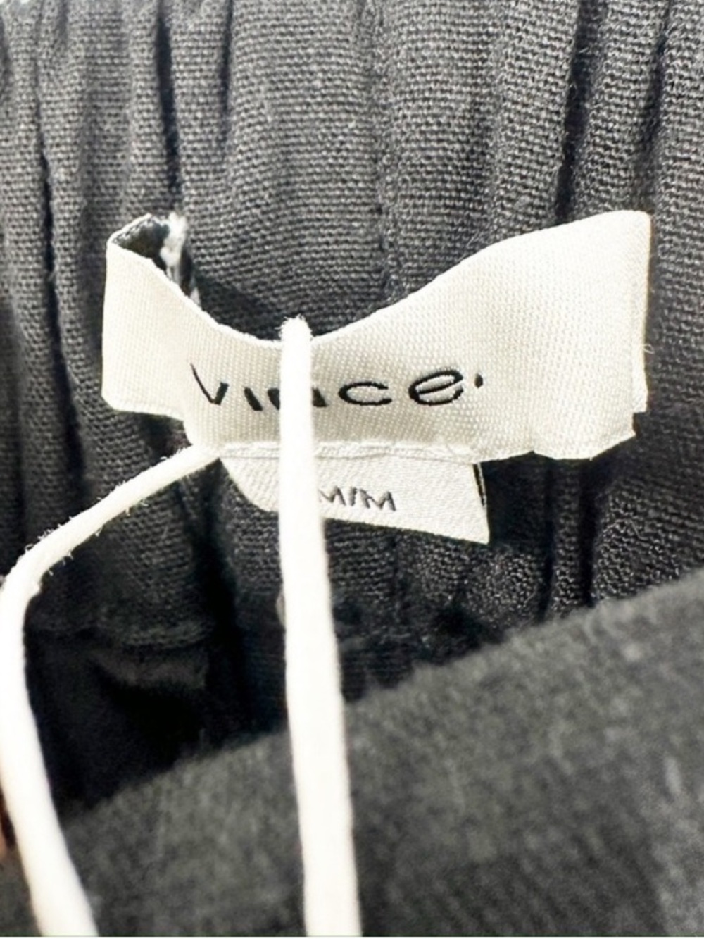 NWT Vince Black Linen Blend Wide Leg Pull On Trousers $395. High Waist Size M - Picture 6 of 8